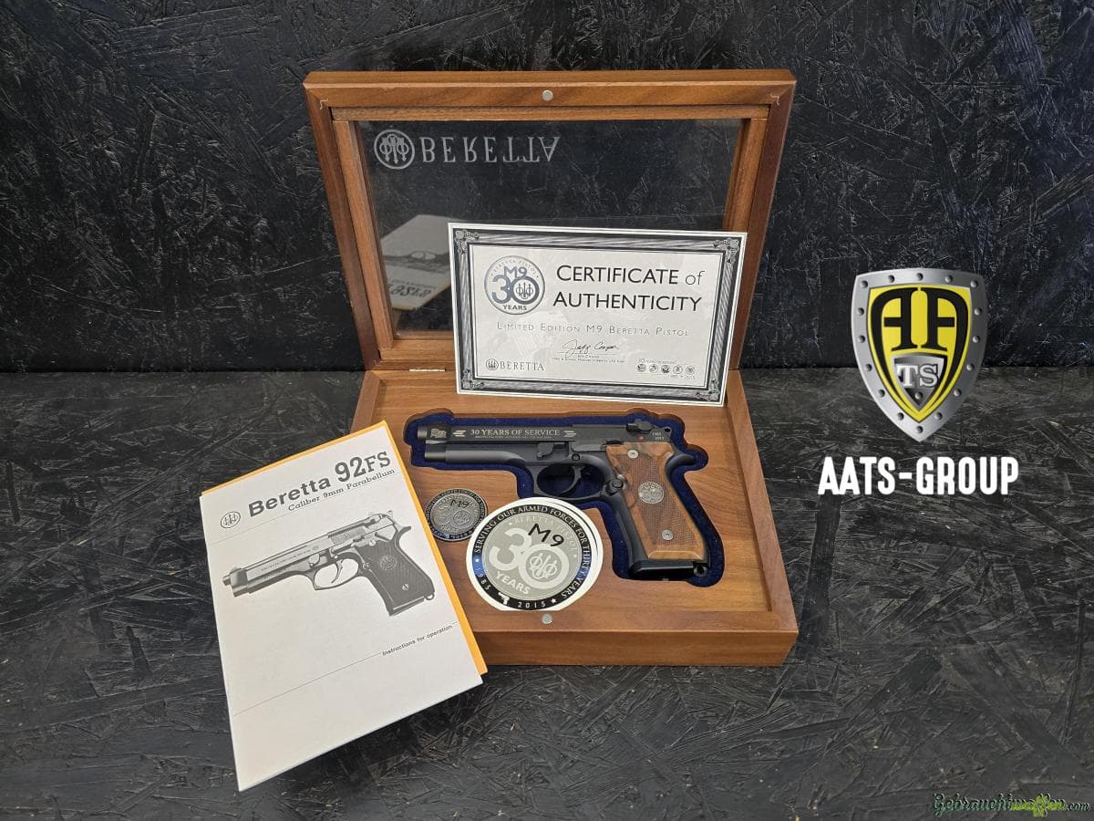 Beretta Mod. 92 M9 30 YEARS OF SERVICE 9mm Para - Zustand neuwertig/ungeschossen — Bild 2