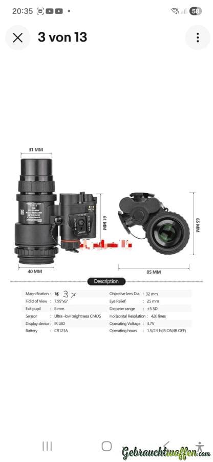 Nachtsichtgerät AN/PVS-18 — Bild 2