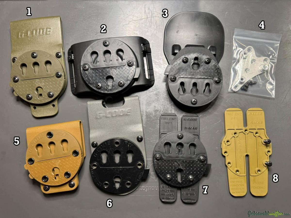 Verschiedene G-Code-Halterungen und Adapter