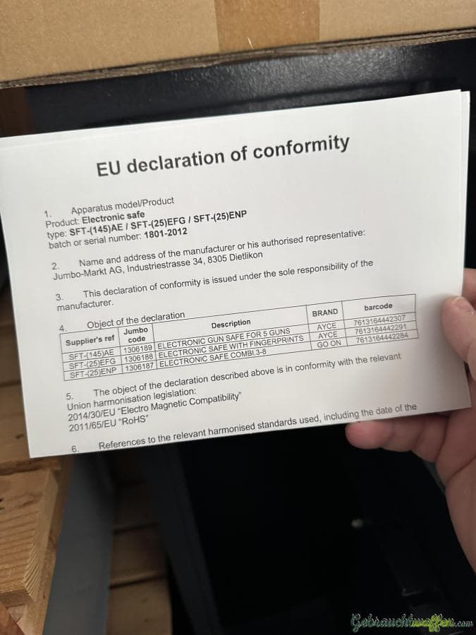 Waffenschrank mit elektronischem Schloss für bis zu 5 Langwaffen — Bild 4