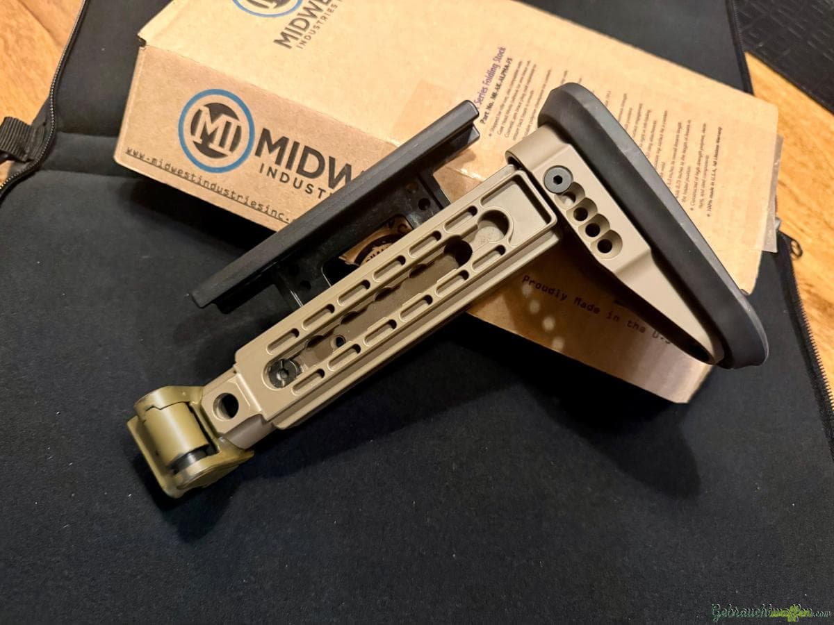 Klappschaft von Midwest Industries "Alpha Series" in FDE — Bild 2