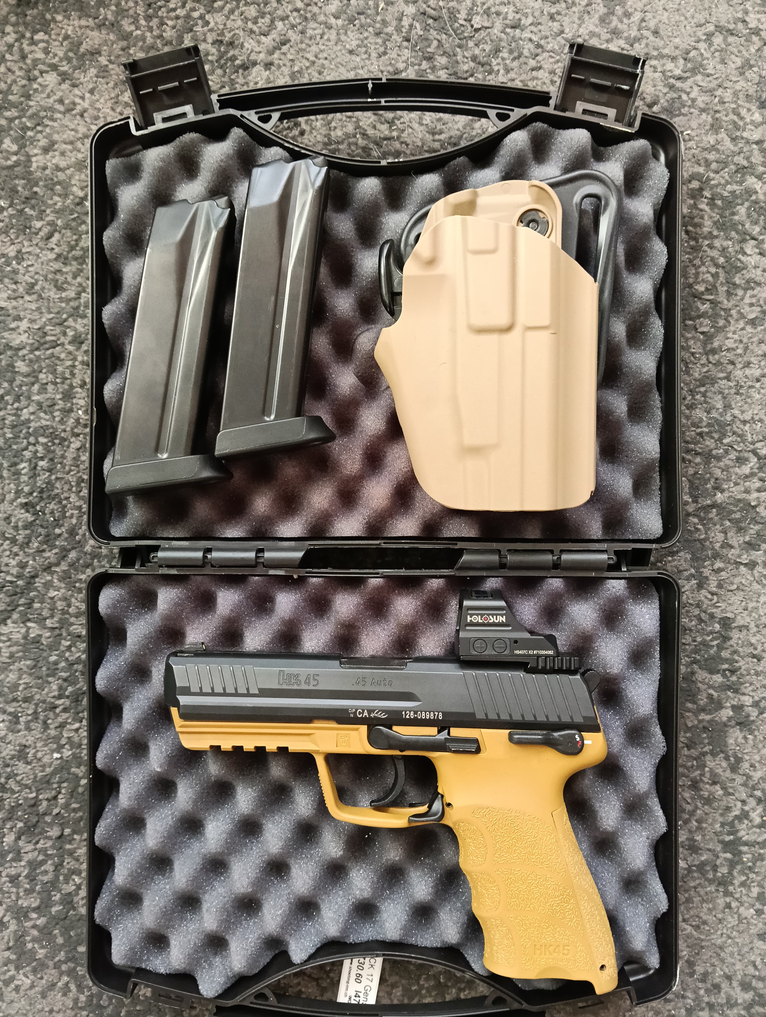 Heckler & Koch - HK45 ACP + Holo & Holtster & Cleaning Kit