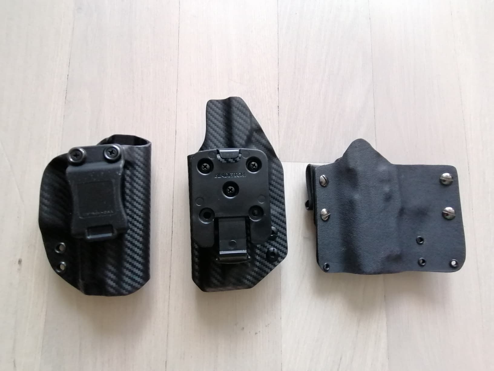 3 holsters / étuis kydex pour SIG SAUER P225