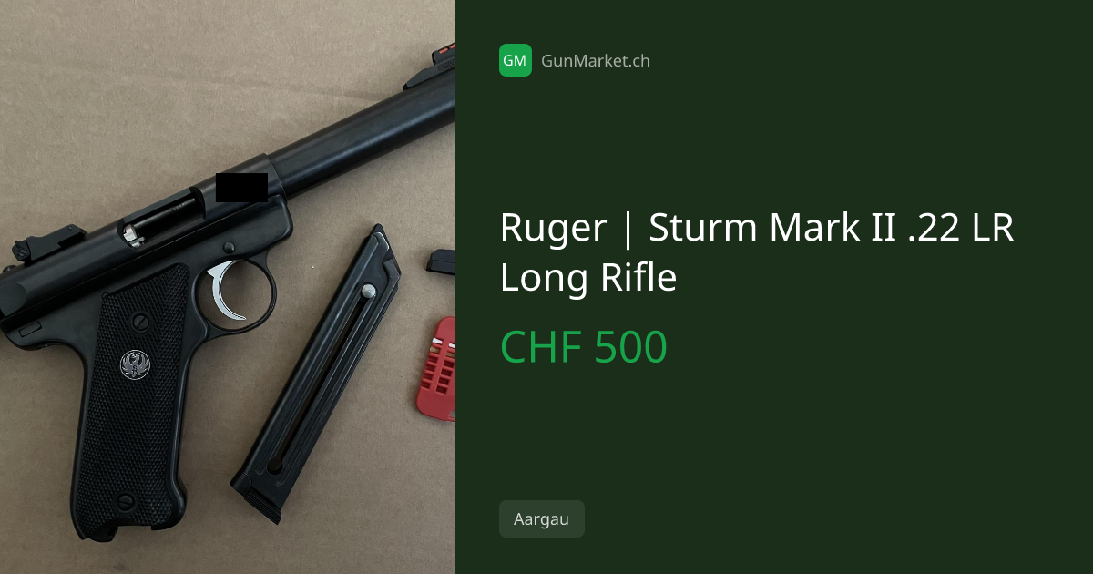 Ruger | Sturm Mark II .22 LR Long Rifle kaufen — Aargau | GunMarket.ch